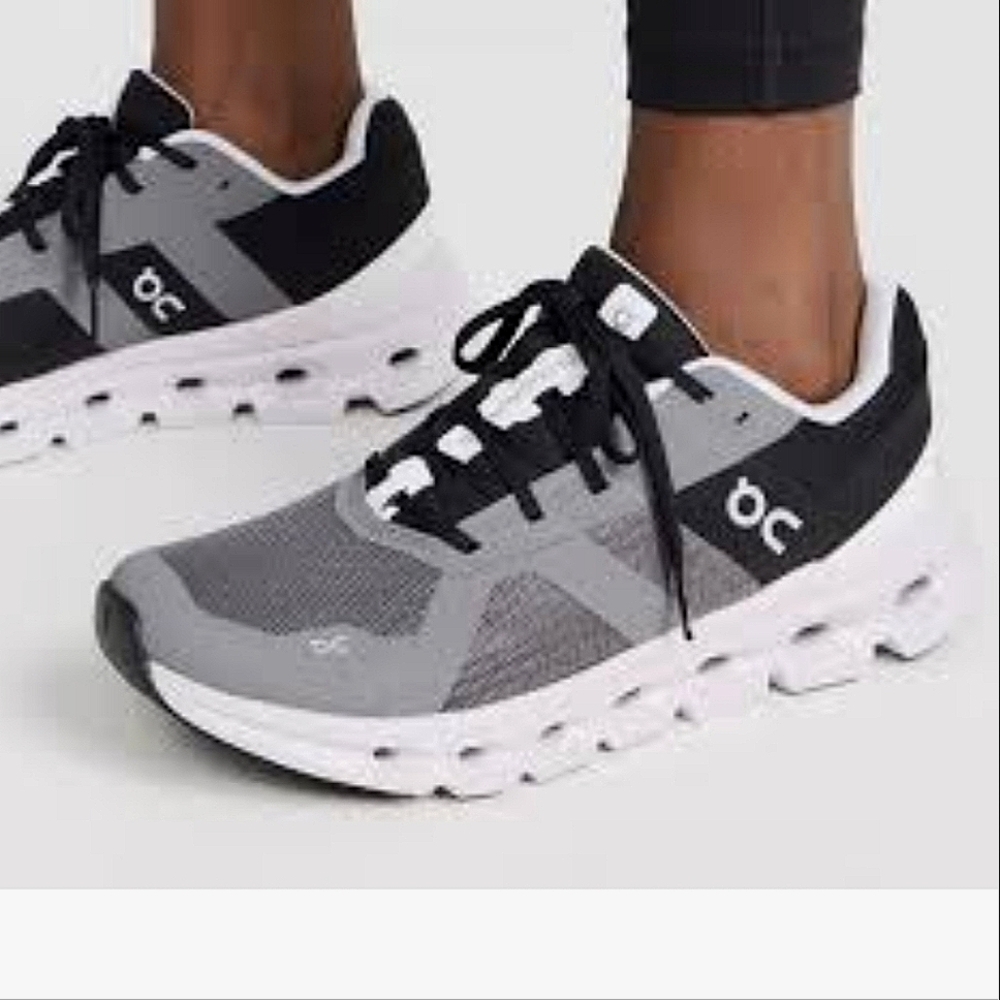 On Running Cloudrunner Grey Running Sneakers Size… - image 1